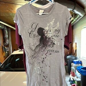 Gray Graphic Women's Top